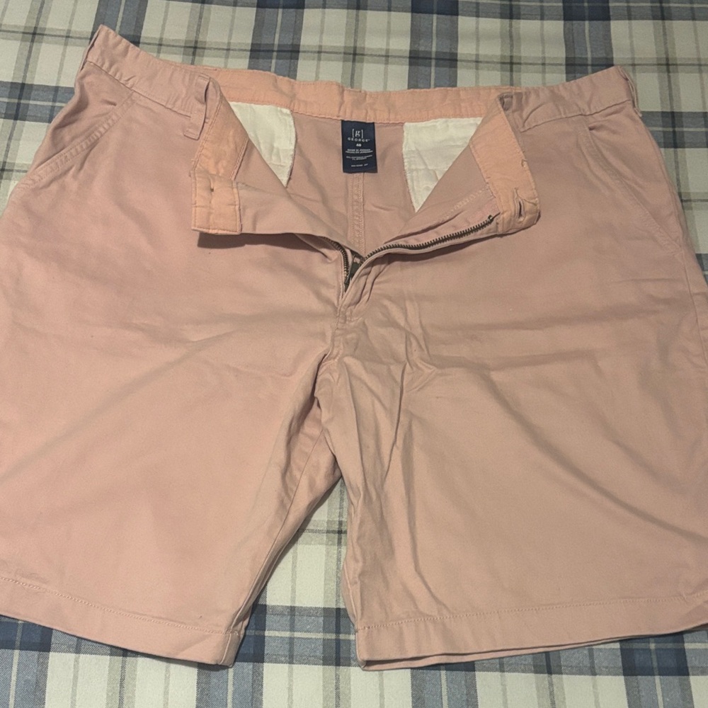 George Men's Pink Flat Front Shorts